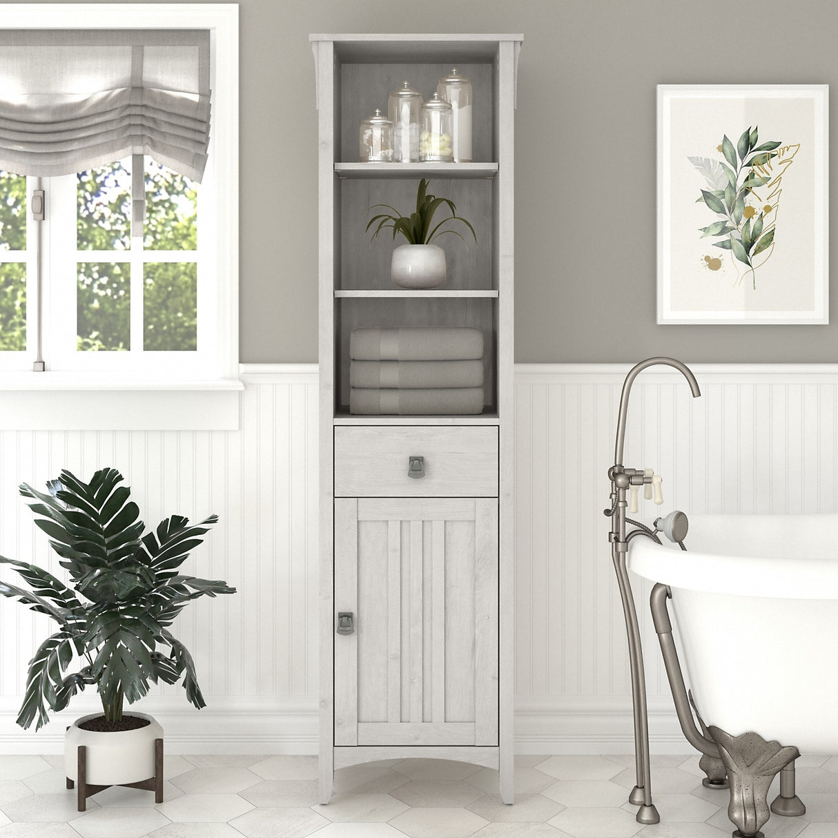 Salinas Tall Bathroom Storage Cabinet by Bush Furniture
