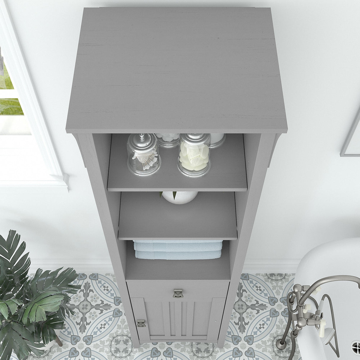 Salinas Tall Bathroom Storage Cabinet by Bush Furniture