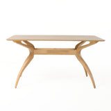 Salli Natural Finish Wood Dining Table by Christopher Knight Home - 59.00" L x 35.50" W x 30.50" H