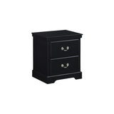 Sallyanne 5 Piece Black Modern Faux Leather Upholstered Platform Bedroom Set