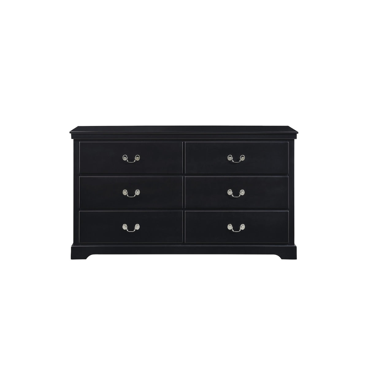 Sallyanne 5 Piece Black Modern Faux Leather Upholstered Platform Bedroom Set