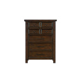 Salma 5 Piece Brown Modern Storage Sleigh Platform Bedroom Set