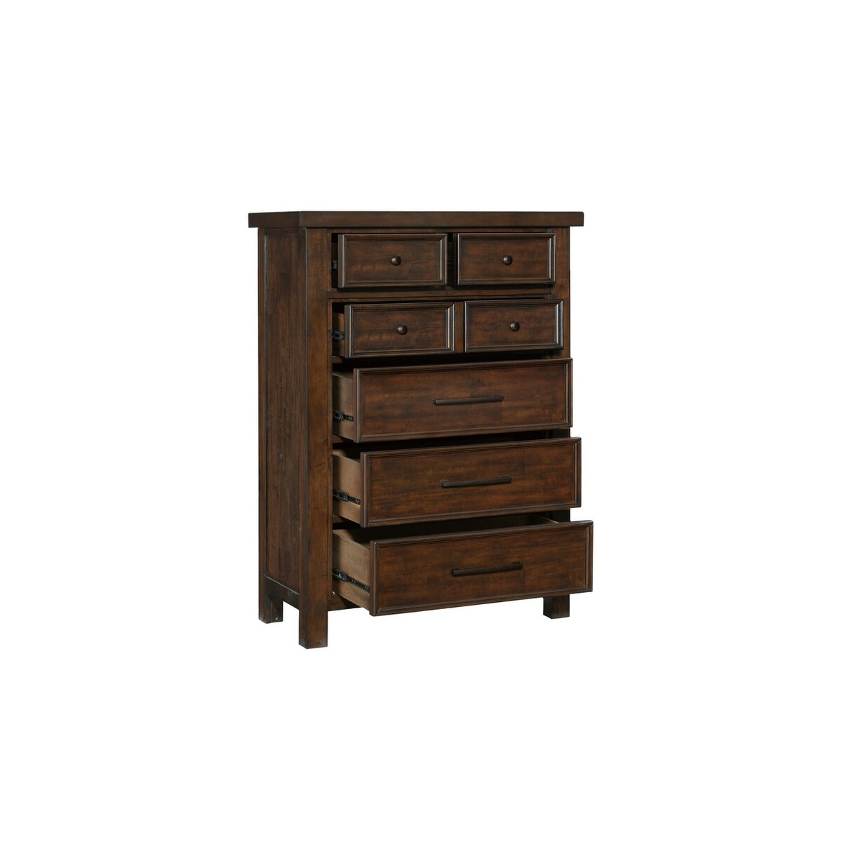 Salma 5 Piece Brown Modern Storage Sleigh Platform Bedroom Set
