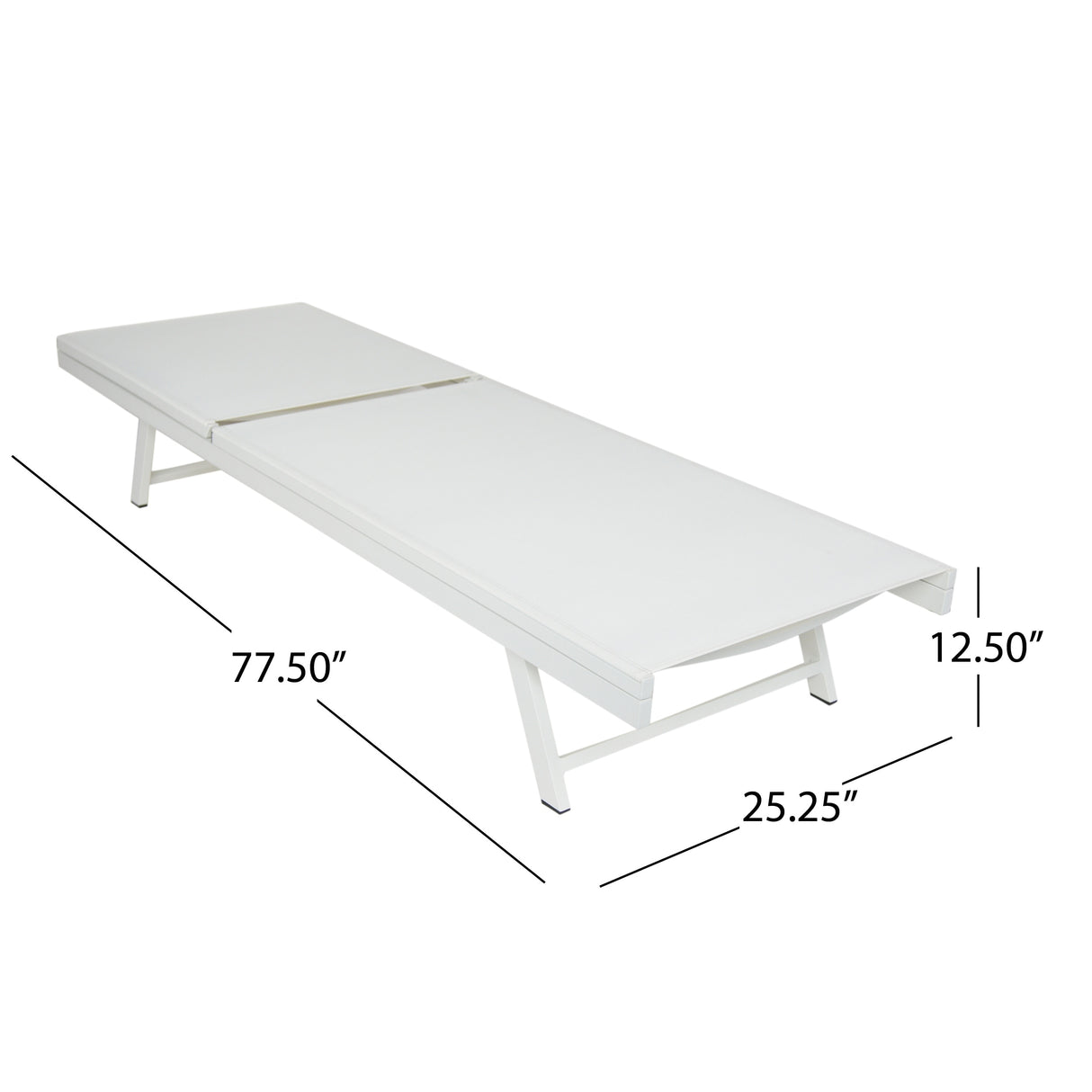 Salton Outdoor Aluminum Chaise Lounge with Mesh Seating (Set of 2) by Christopher Knight Home