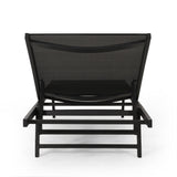 Salton Outdoor Aluminum Chaise Lounge with Mesh Seating (Set of 2) by Christopher Knight Home