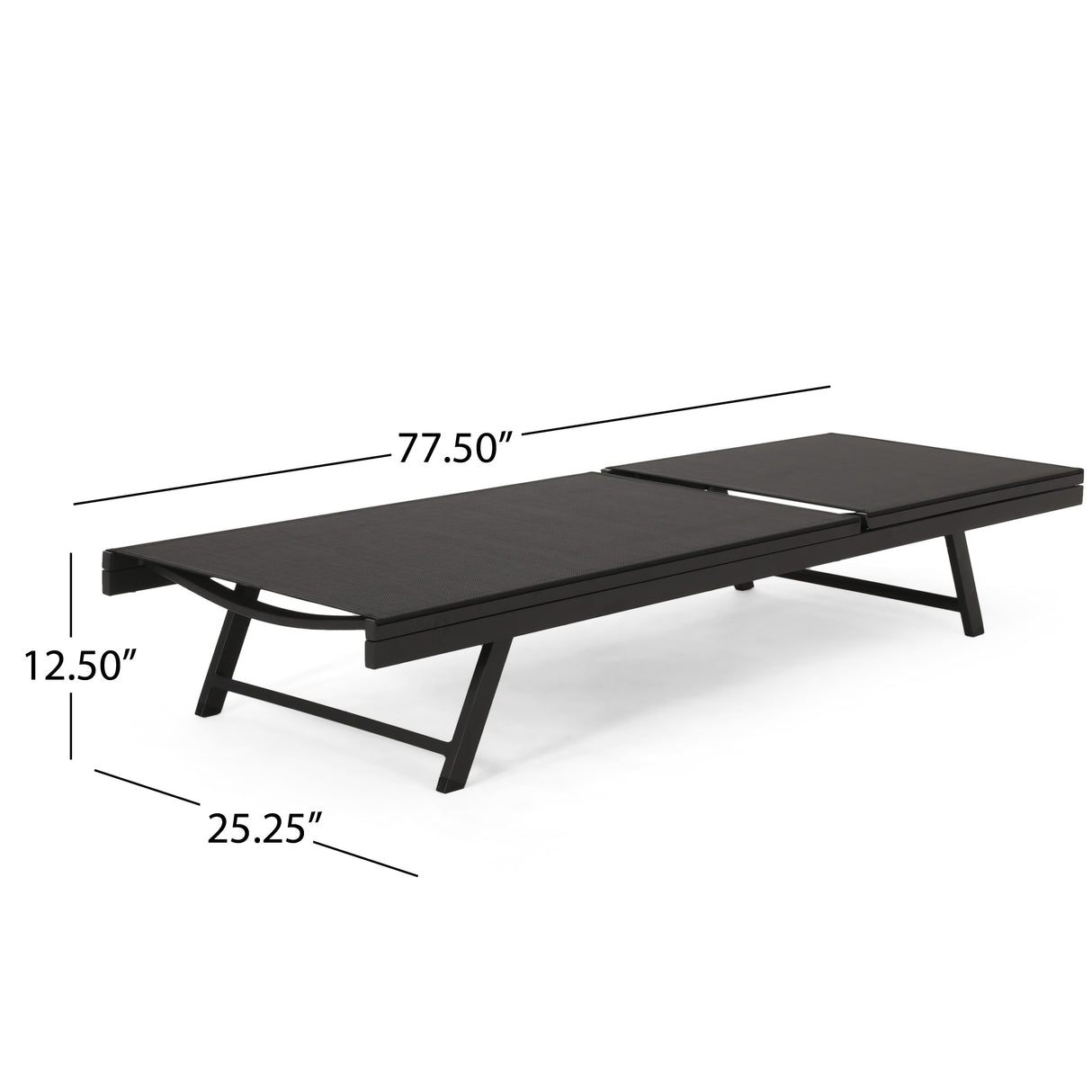 Salton Outdoor Aluminum Chaise Lounge with Mesh Seating (Set of 2) by Christopher Knight Home