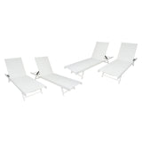 Salton Outdoor Aluminum Mesh-seat Chaise Lounge (Set of 4) by Christopher Knight Home