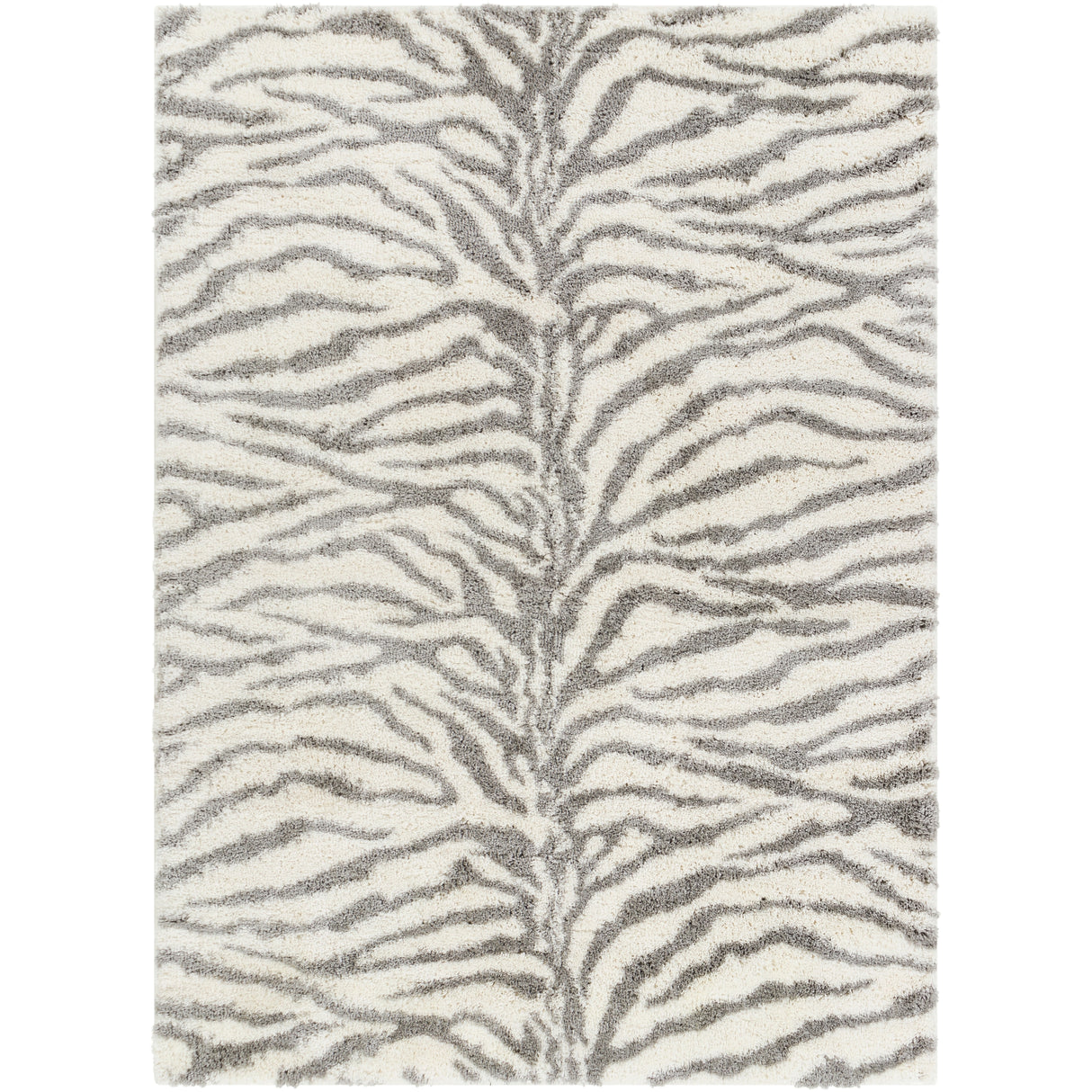 Livabliss Salvado Plush Zebra Stripe Area Rug