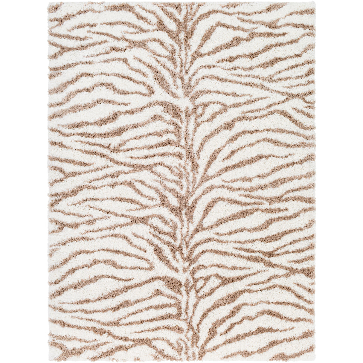 Livabliss Salvado Plush Zebra Stripe Area Rug