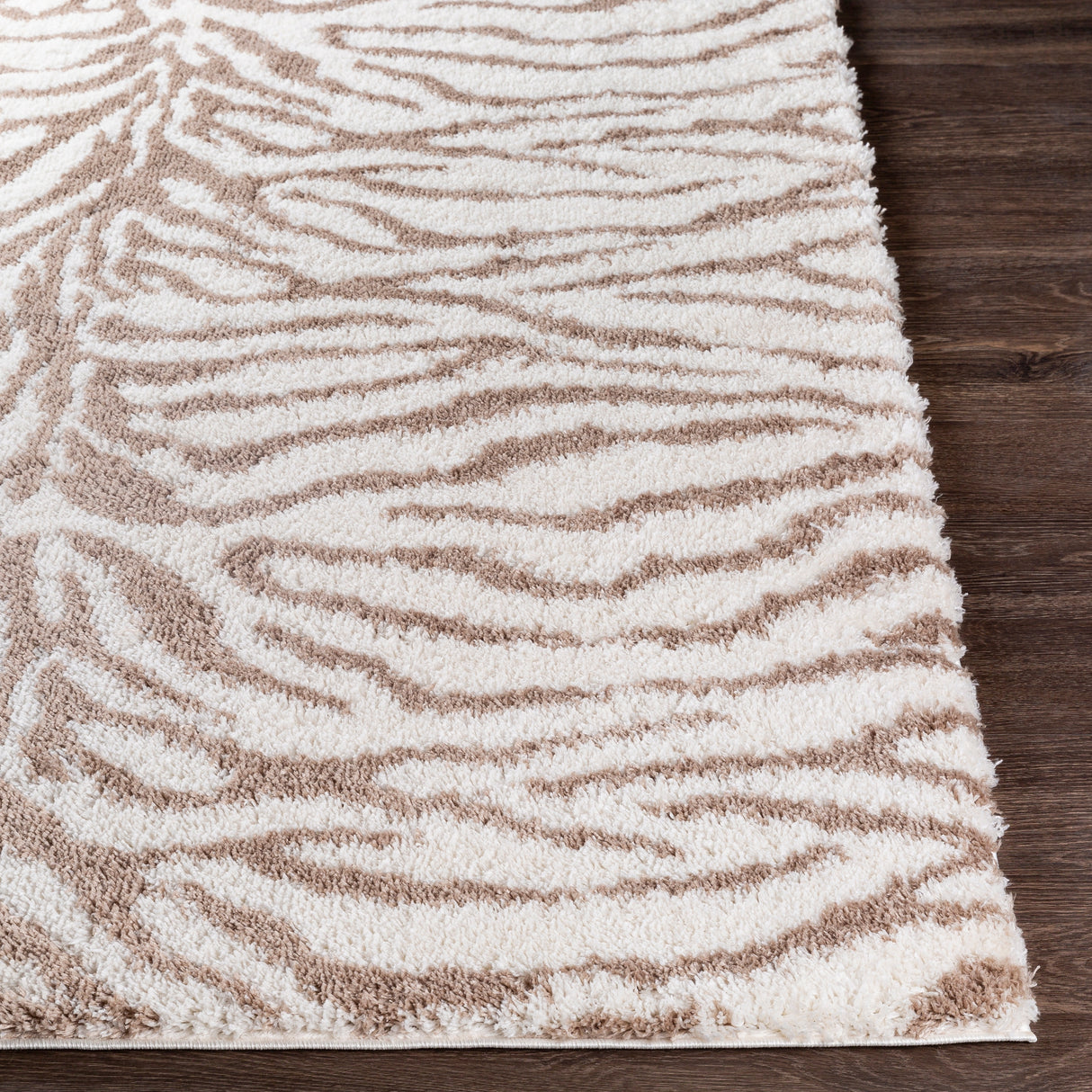 Livabliss Salvado Plush Zebra Stripe Area Rug