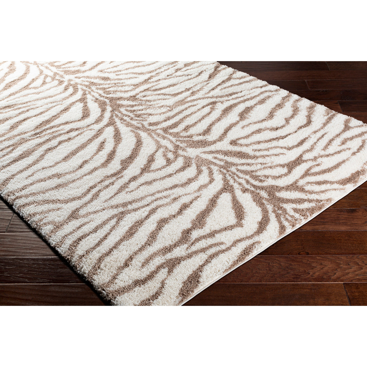 Livabliss Salvado Plush Zebra Stripe Area Rug