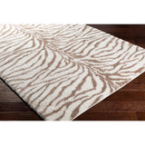 Livabliss Salvado Plush Zebra Stripe Area Rug