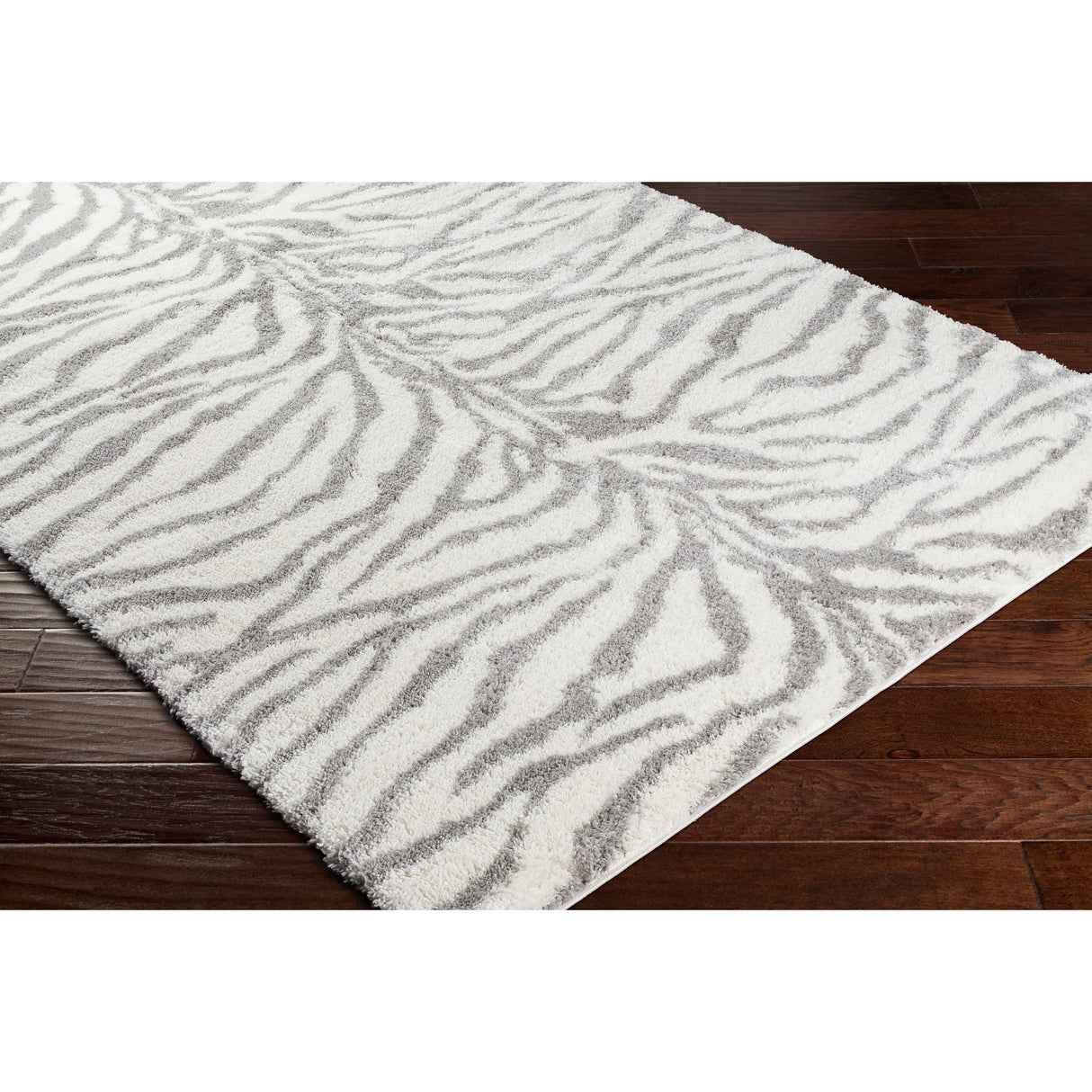 Livabliss Salvado Plush Zebra Stripe Area Rug