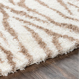 Livabliss Salvado Plush Zebra Stripe Area Rug