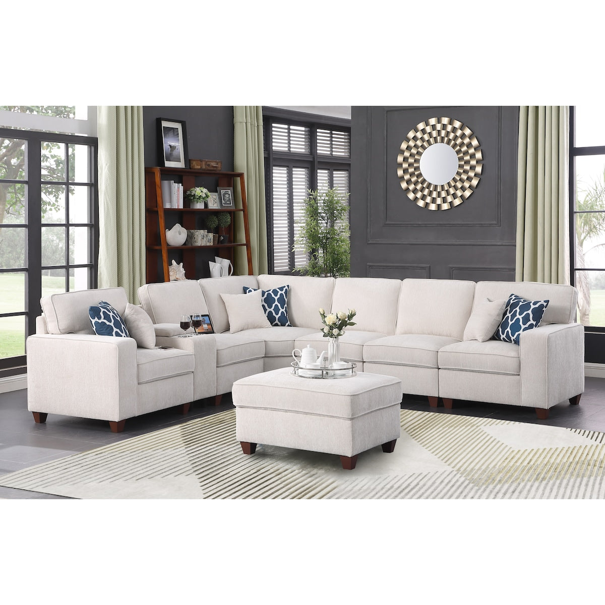 Sam Sectional Sofa with Ottoman