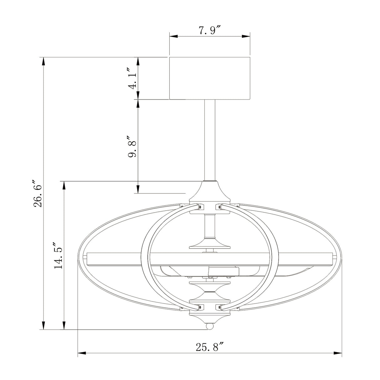 Samaire Brown 26-inch Reversible LED Ceiling Fan with Remote