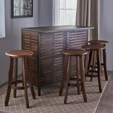 Samala 5-Piece Acacia Wood Bar Set by Christopher Knight Home