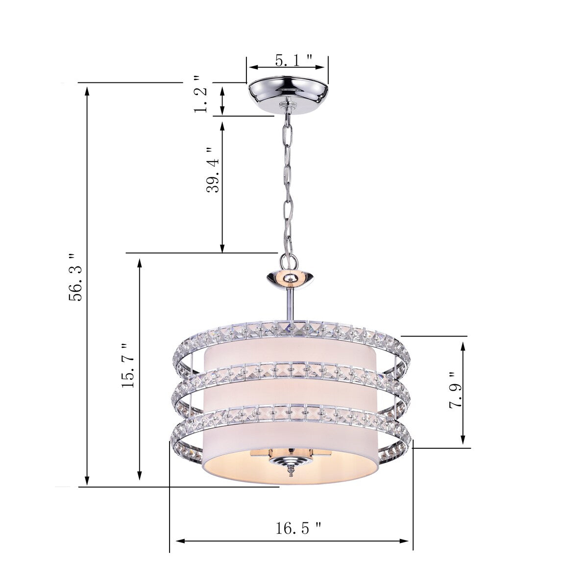 Samara 4-Light Drum Chandelier