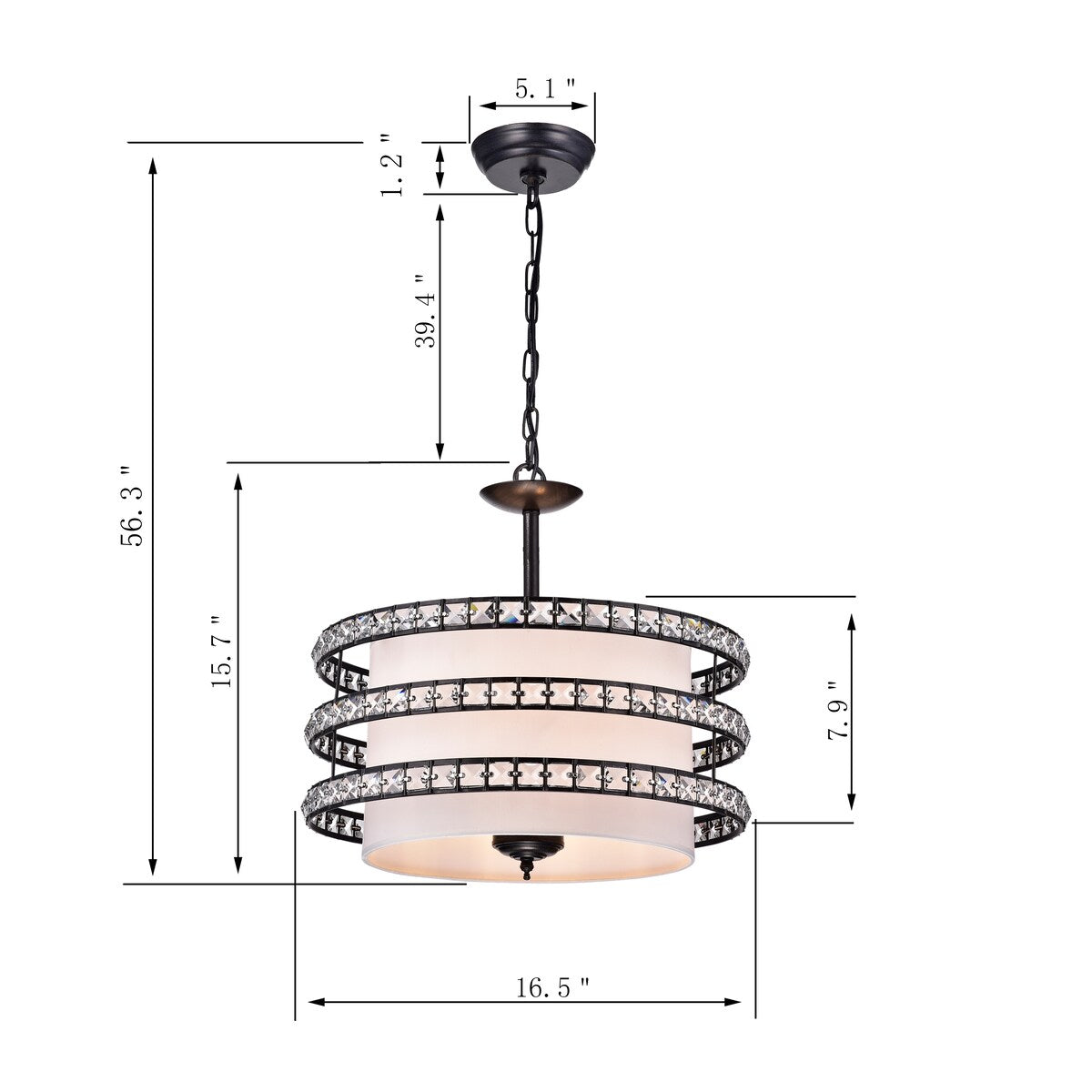 Samara 4-Light Drum Chandelier