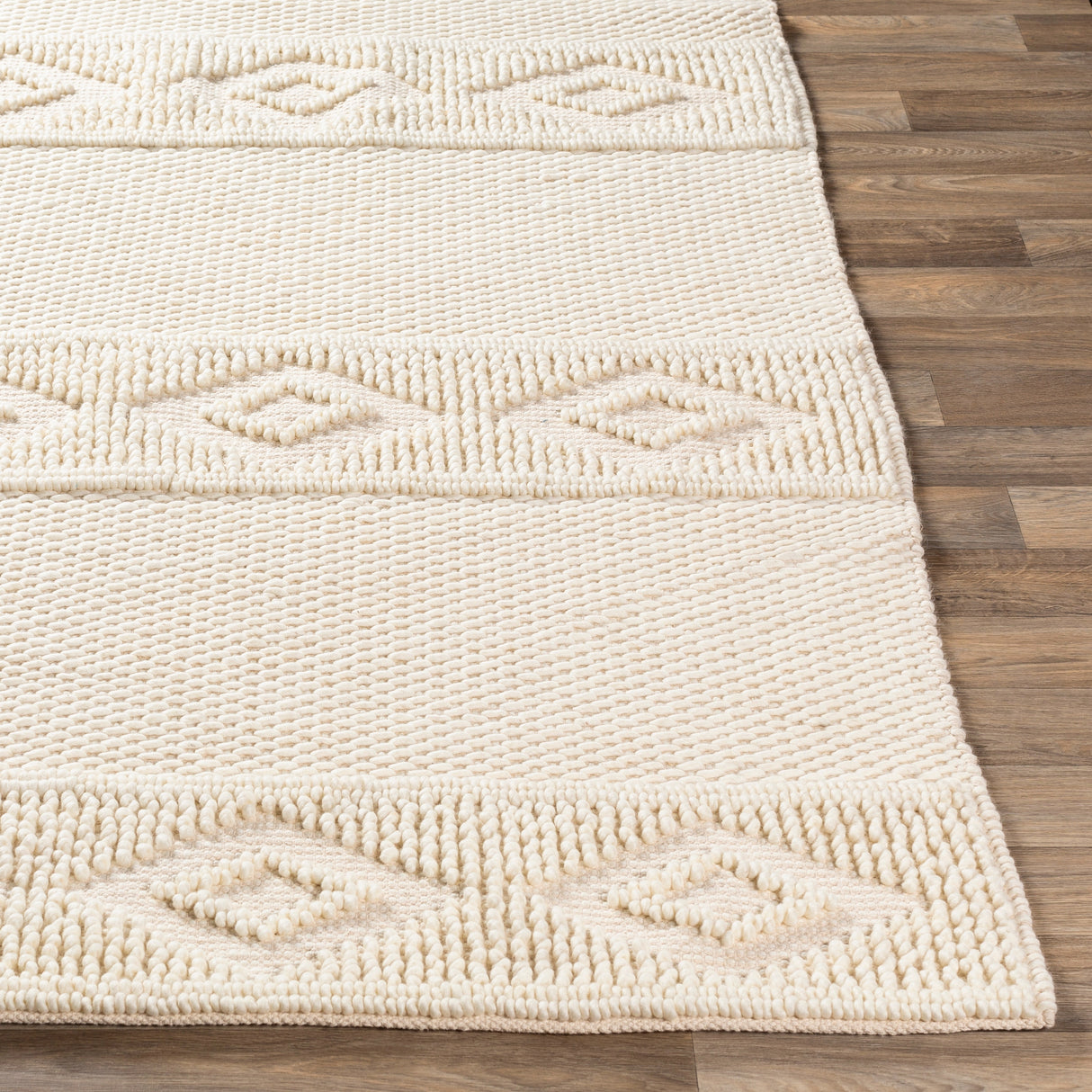 Samara Hand Woven Farmhouse Wool Area Rug