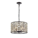 Samel 4-Light Antique Bronze Metal Chandelier