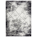 Samos Collection Distressed Trellis Area Rug