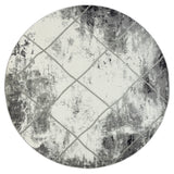Samos Collection Distressed Trellis Area Rug