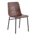 Samuel Square Back Vegan Leather Side Chairs Black Legs (Set of 2)