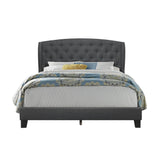 Samuel Upholstered Wingback Platform Bed