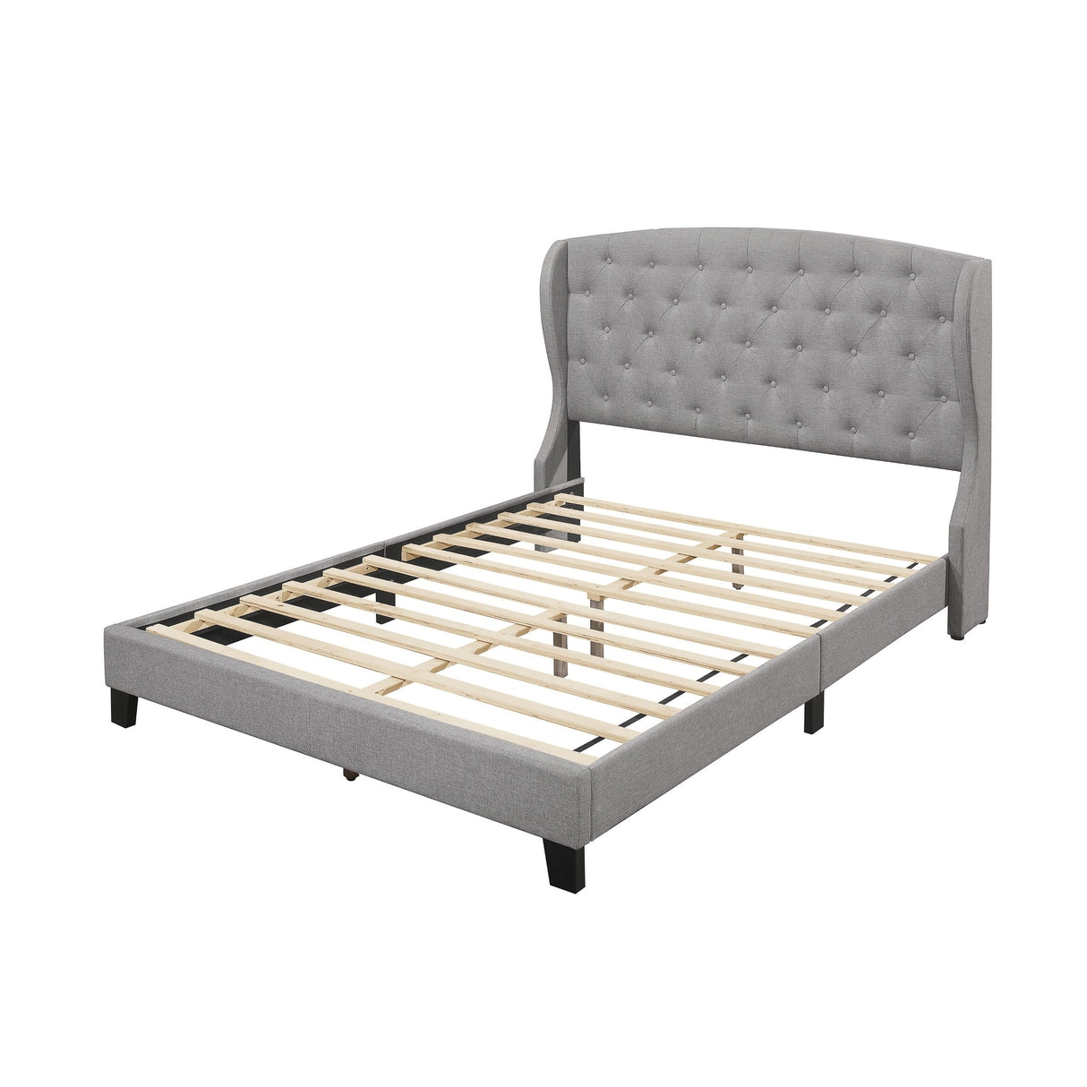 Samuel Upholstered Wingback Platform Bed