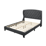 Samuel Upholstered Wingback Platform Bed