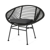 San Antonio Outdoor Woven Faux Rattan Chairs with Cushions (Set of 2) by Christopher Knight Home