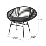 San Antonio Outdoor Woven Faux Rattan Chairs with Cushions (Set of 2) by Christopher Knight Home