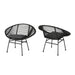 San Antonio Outdoor Woven Faux Rattan Chairs with Cushions (Set of 2) by Christopher Knight Home