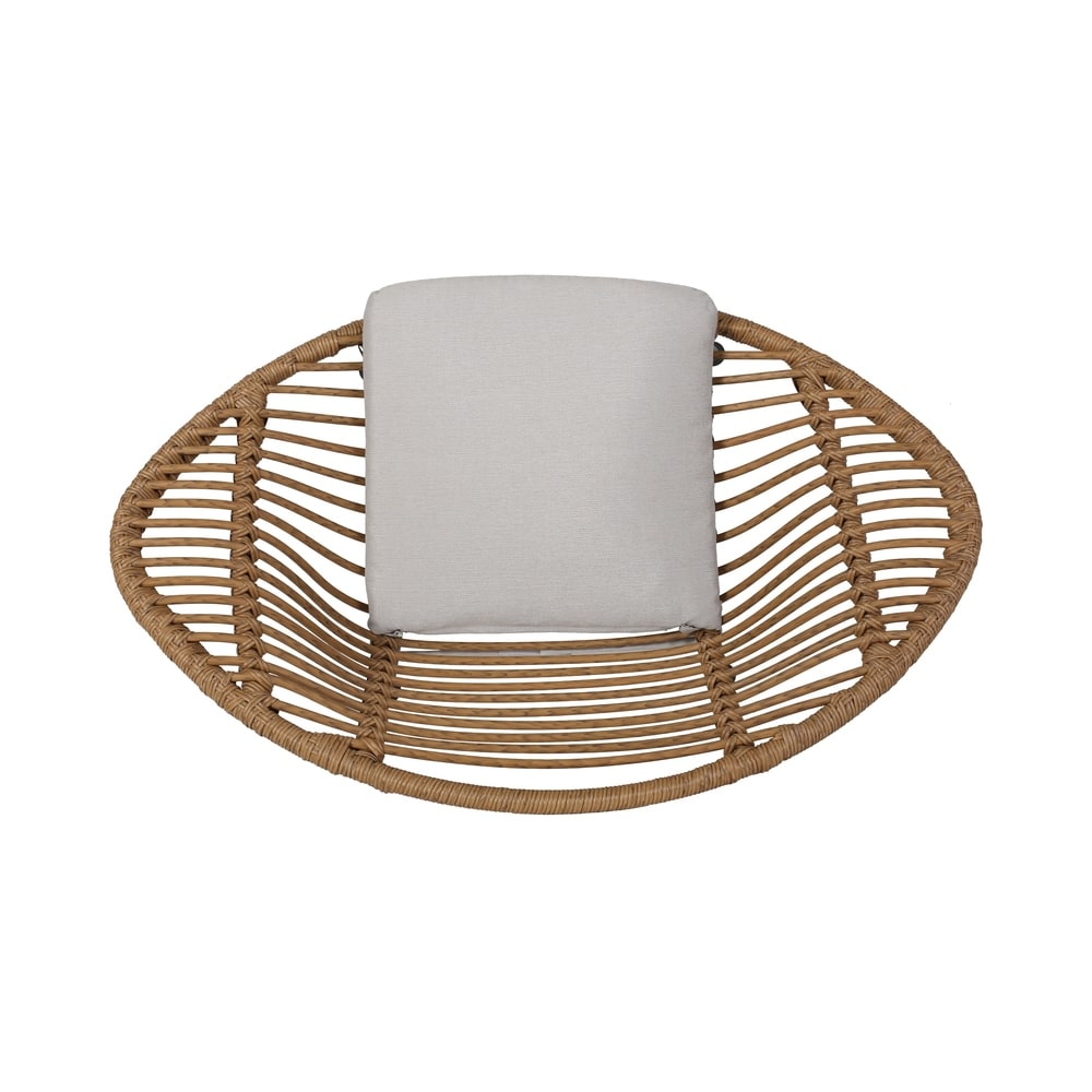 San Antonio Outdoor Woven Faux Rattan Chairs with Cushions (Set of 2) by Christopher Knight Home