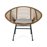 San Antonio Outdoor Woven Faux Rattan Chairs with Cushions (Set of 2) by Christopher Knight Home