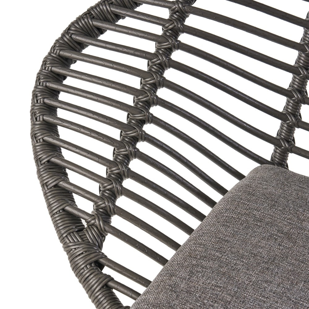 San Antonio Outdoor Woven Faux Rattan Chairs with Cushions (Set of 2) by Christopher Knight Home