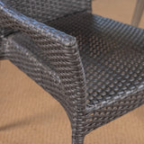 San Blas Outdoor 5 Piece Wood and Wicker Dining Set by Christopher Knight Home
