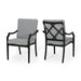 San Outdoor Aluminum Dining Chairs with Cushions (Set of 2) by Christopher Knight Home