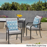 San Outdoor Aluminum Dining Chairs with Cushions (Set of 2) by Christopher Knight Home