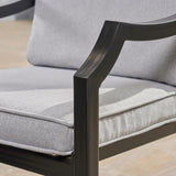 San Outdoor Aluminum Dining Chairs with Cushions (Set of 2) by Christopher Knight Home