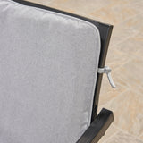 San Outdoor Aluminum Dining Chairs with Cushions (Set of 2) by Christopher Knight Home