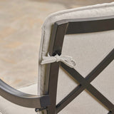 San Outdoor Aluminum Dining Chairs with Cushions (Set of 2) by Christopher Knight Home