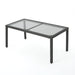 San Pico Outdoor Rectangle Wicker Tempered Glass Dining Table by Christopher Knight Home - 64.2"W x 33.85"D x 29.52"H