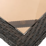 San Pico Outdoor Wicker Square Dining Table by Christopher Knight Home - 34.00"L x 34.00"W x 30.00"H