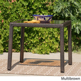 San Pico Outdoor Wicker Square Dining Table by Christopher Knight Home - 34.00"L x 34.00"W x 30.00"H