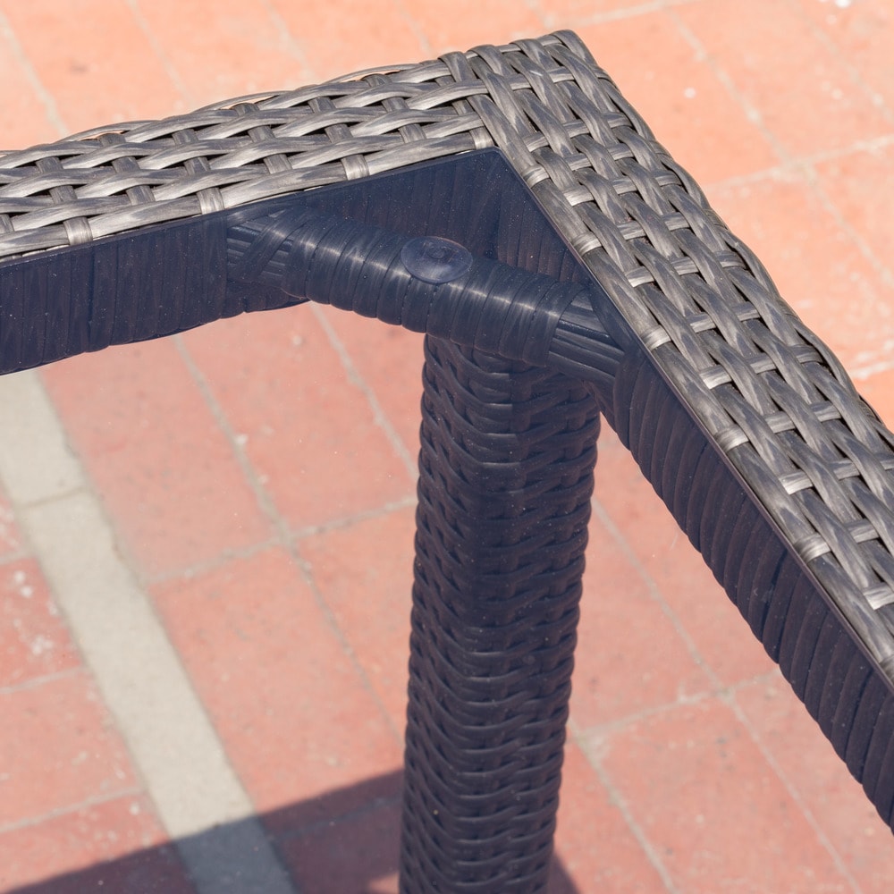 San Pico Outdoor Wicker Square Dining Table by Christopher Knight Home - 34.00"L x 34.00"W x 30.00"H