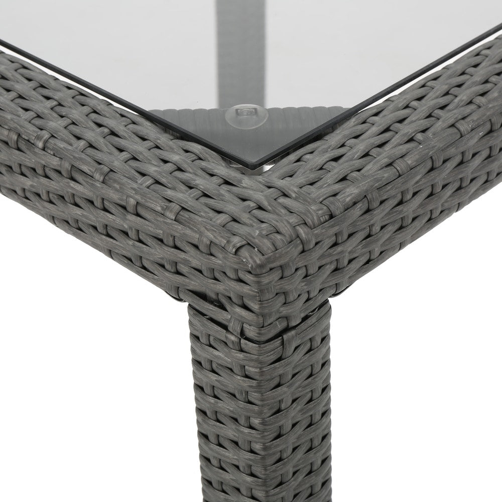 San Pico Outdoor Wicker Square Dining Table by Christopher Knight Home - 34.00"L x 34.00"W x 30.00"H