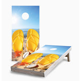 Sandals on the Beach Corn Hole Board Set with Hole Lights