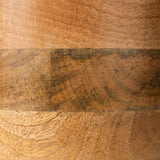 Sandook Large Brown Solid Wood w/ Ceramic Lid Storage Jar